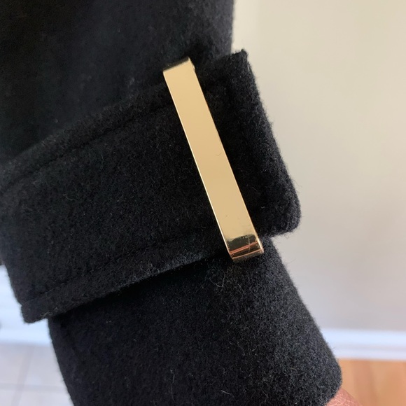 Calvin Klein black wool belted winter coat - Picture 7 of 9